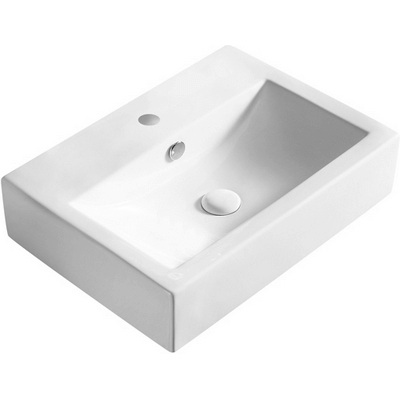 Lavabo sobre encimera 54x40,5 cm, color blanco