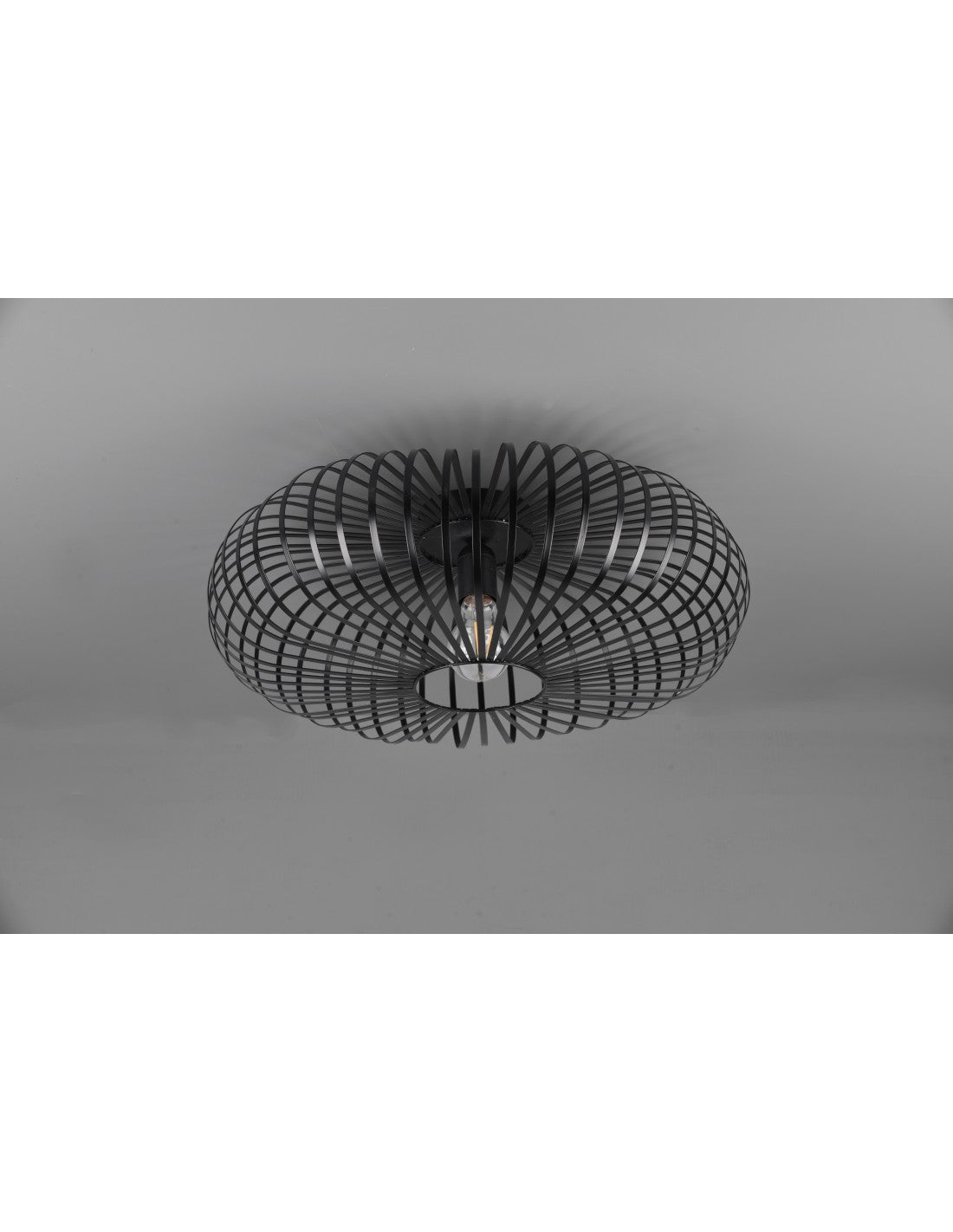 Lámpara de techo negra con jaula abierta Ellipse Black Johann Ø50 cm Trio Lighting
