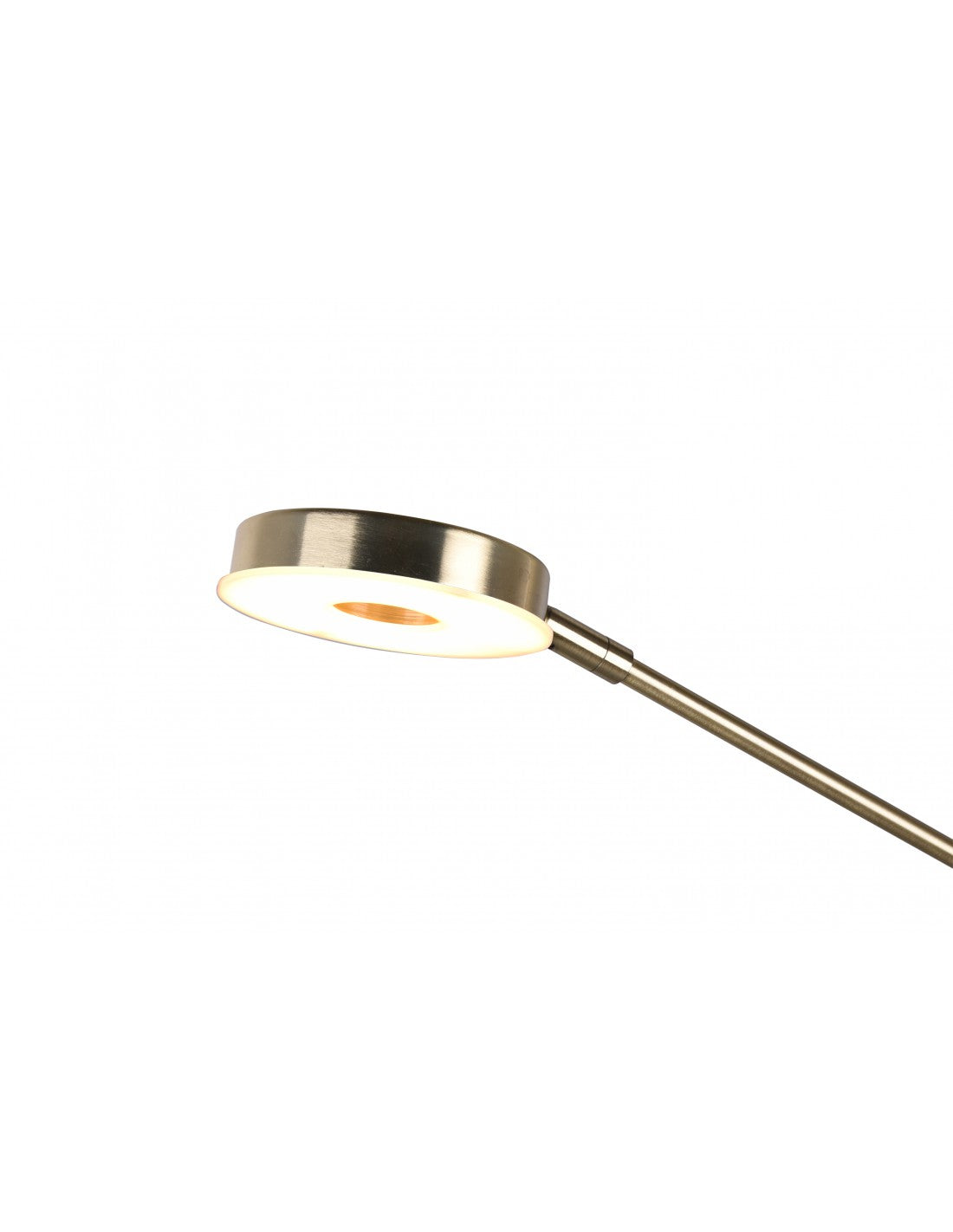Lámpara de pie LED moderna con foco de lectura regulable Barrie Brass Trio Lighting
