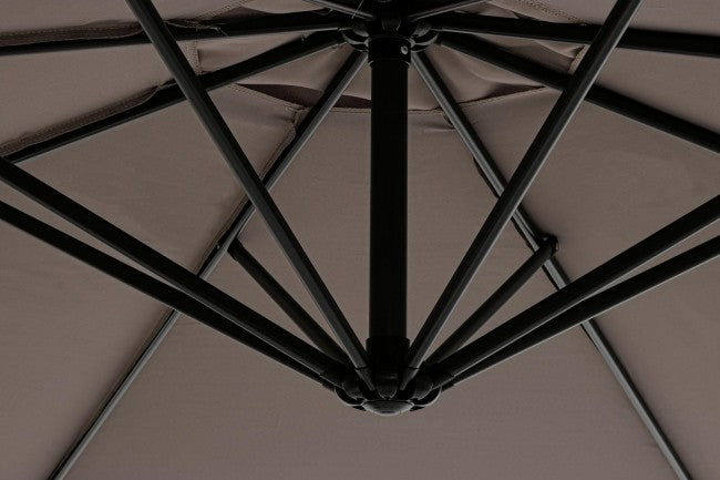 Sombrilla de jardín con brazo 360° Texas 300x h260 cm Antracita-Gris tórtola