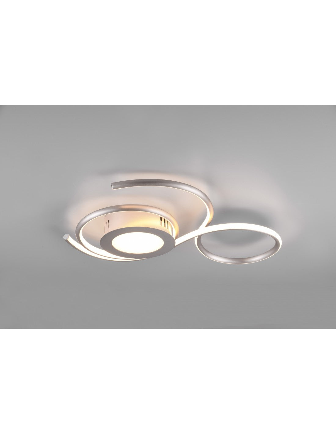 Lámpara de techo LED con atenuador moderno para sala de estar Jive Nichel Trio Lighting
