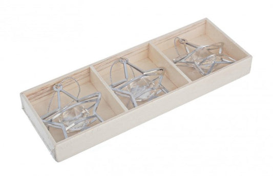 12x Pack 3 Colgante Angelika Estrella Plata