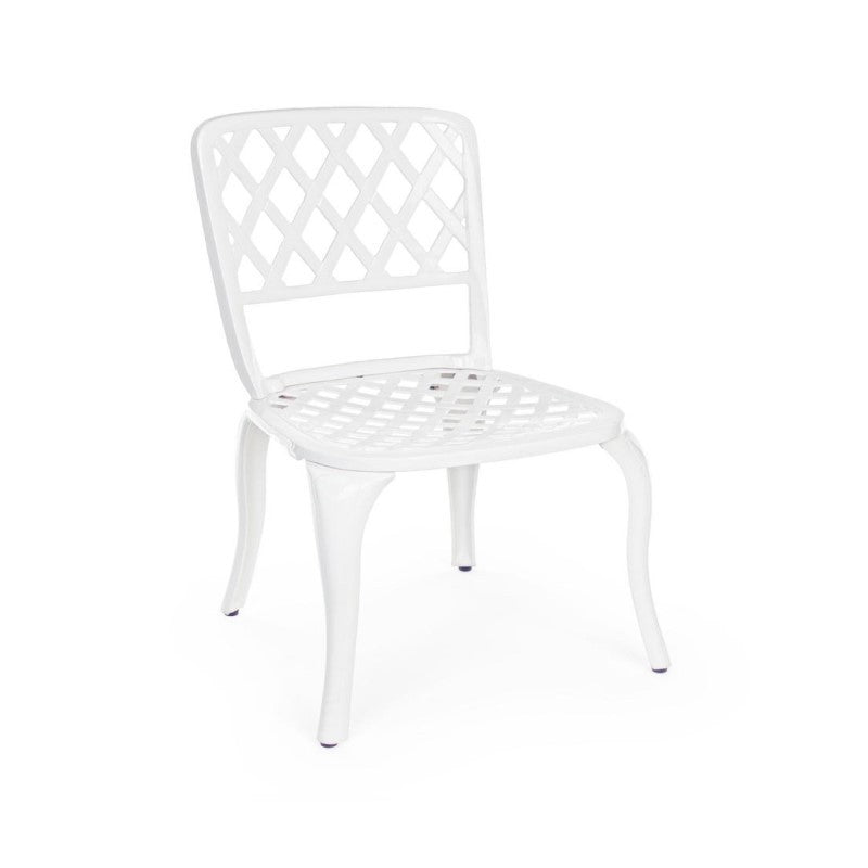 Silla De Exterior En Aluminio Blanco Faenza 44X4 H89 Cm