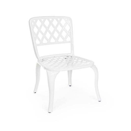 Silla De Exterior En Aluminio Blanco Faenza 44X4 H89 Cm