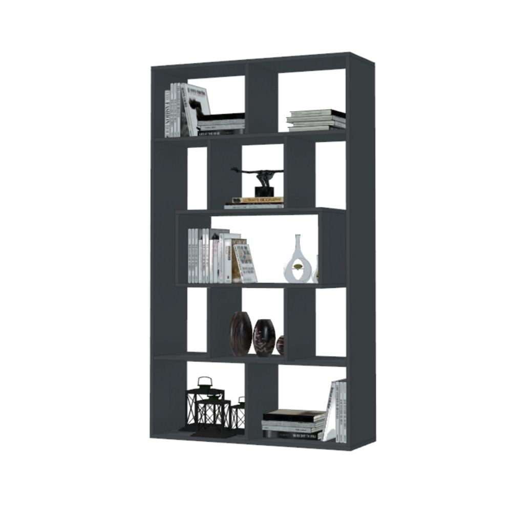 Librería Face hormigón gris 90x30x170H cm.
