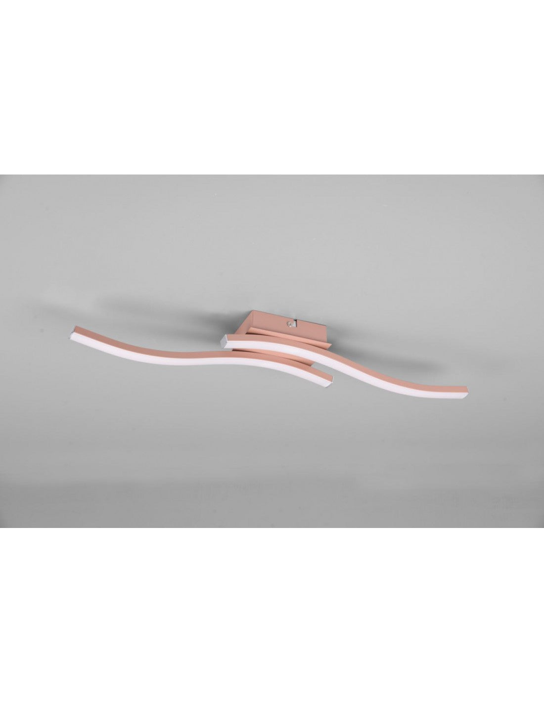 Plafón diseño doble varilla LED 4000k Route Rose Gold Trio Lighting