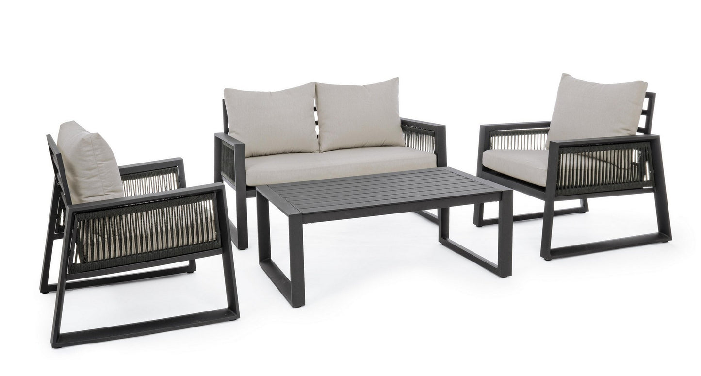 Conjunto de salón de jardín Captiva antracita