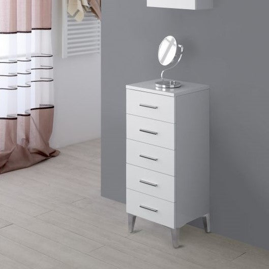 Mueble de baño cinco cajones blanco 35x34x h78,5 cm