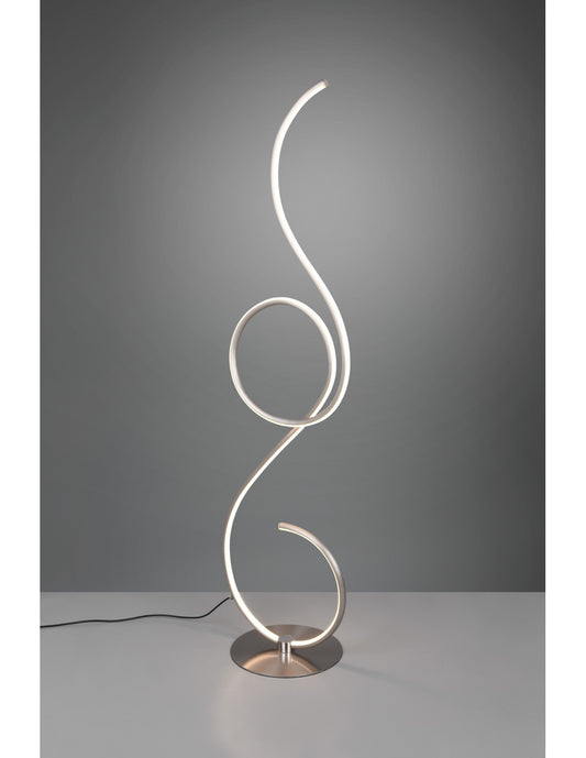 Lámpara De Pie Moderna Led Atenuador Para Sala De Estar Jive Nichel Trio Lighting
