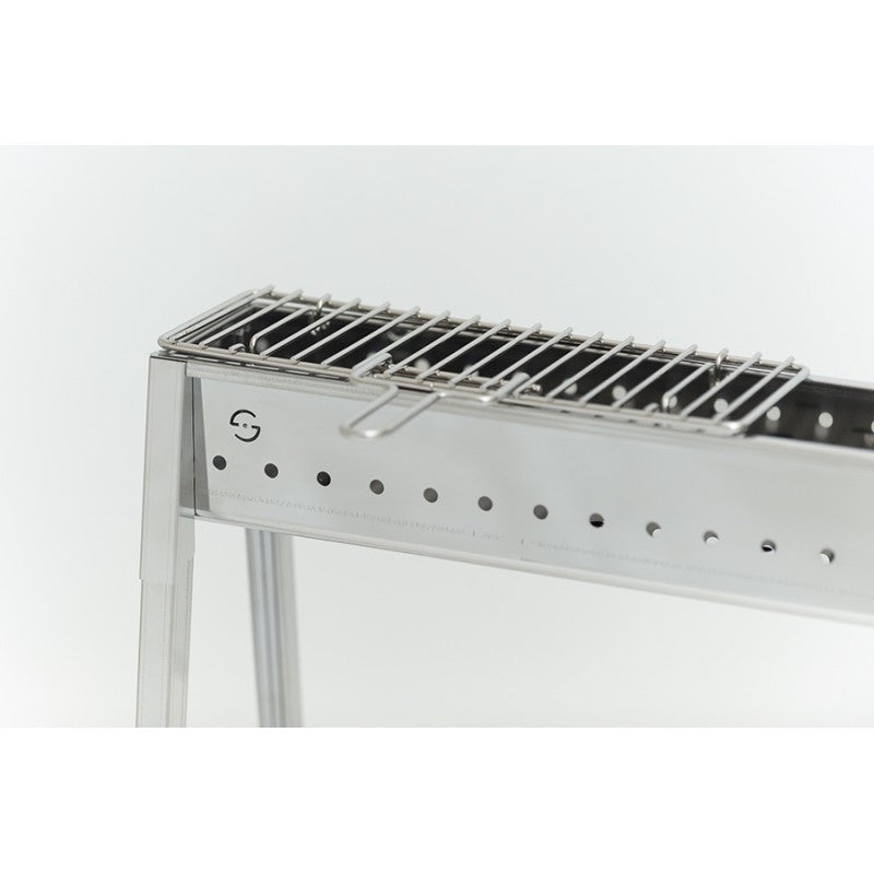 Barbacoa grande para pinchos en acero Milan 100