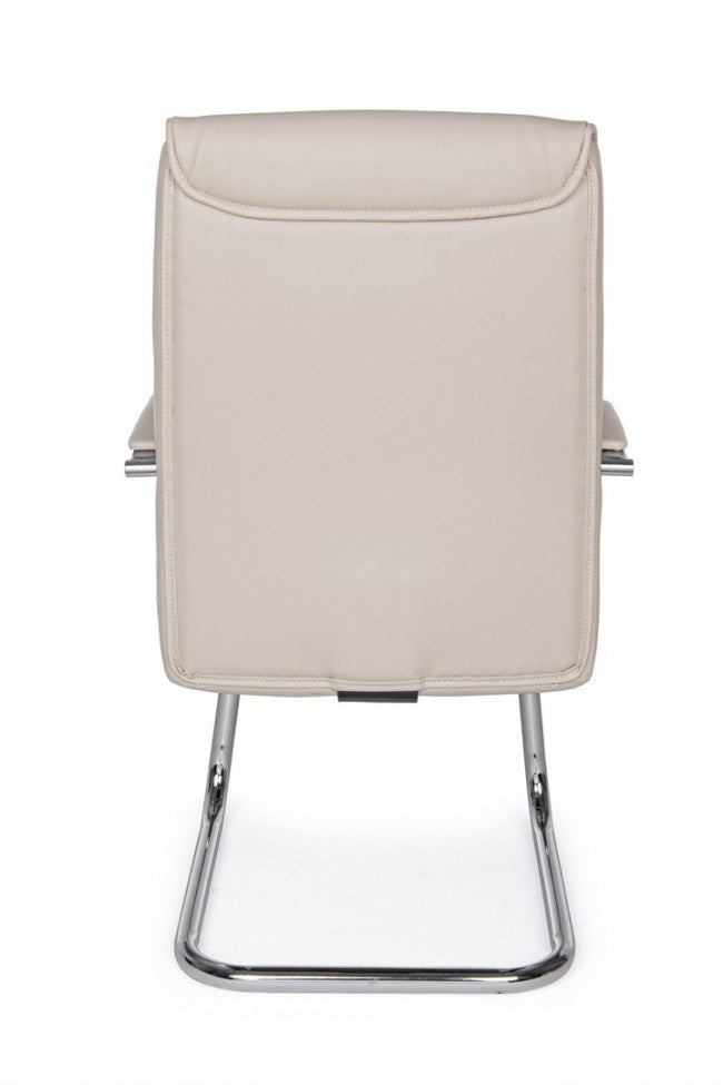 Sillón de oficina Sydney Tortora de ecopiel con brazos