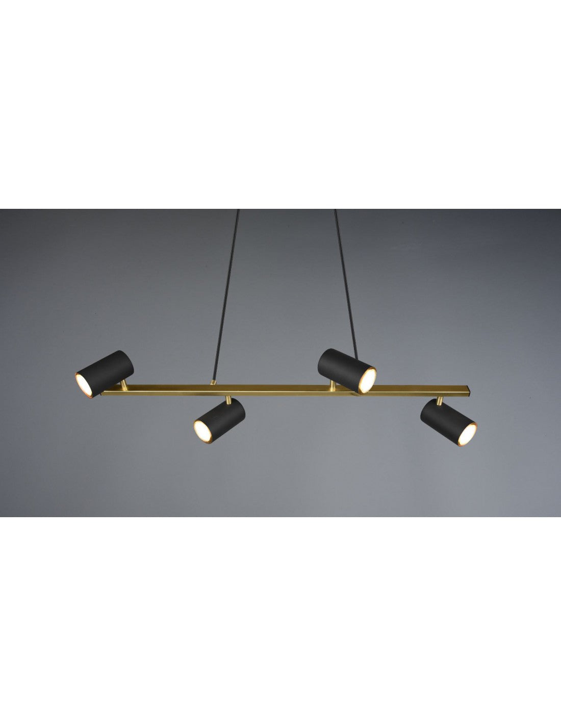 Suspensión Negra 4 Focos Orientables GU10 Marley Trio Lighting