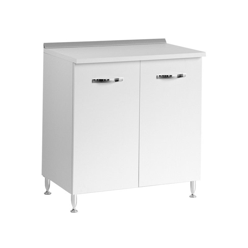 Base de cocina de fresno blanco con 2 puertas 80x50xH 85 cm