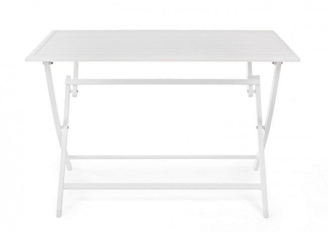 Mesa exterior ELIN aluminio blanco 110x70x h71 cm