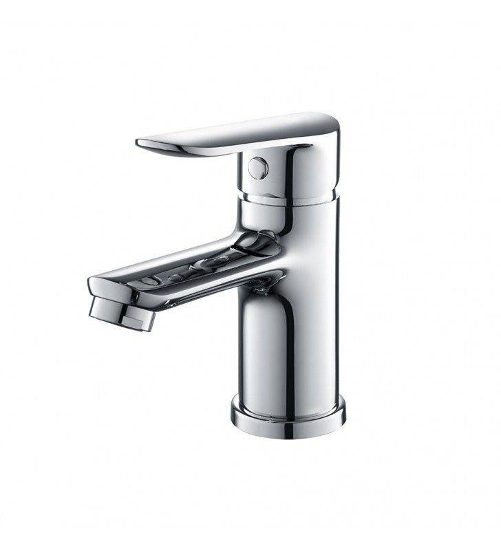 Grifo para lavabo con acabado cromado de la serie One.