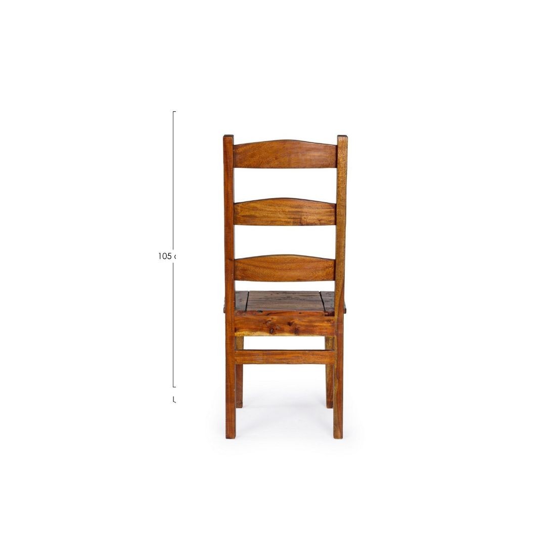 Silla Chateux de madera de acacia rústica envejecida