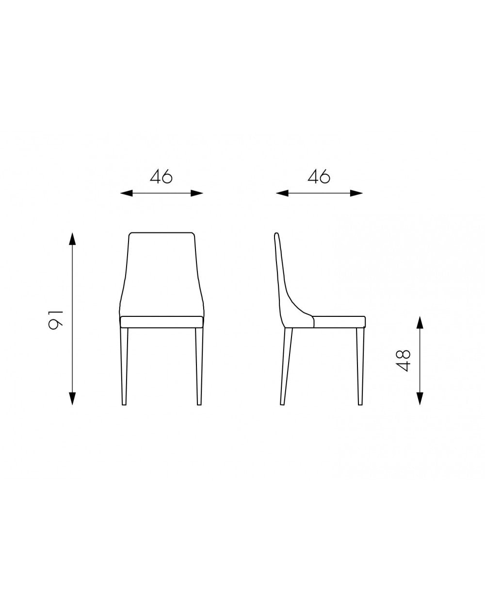 2x Silla Myriam STS símil piel blanca