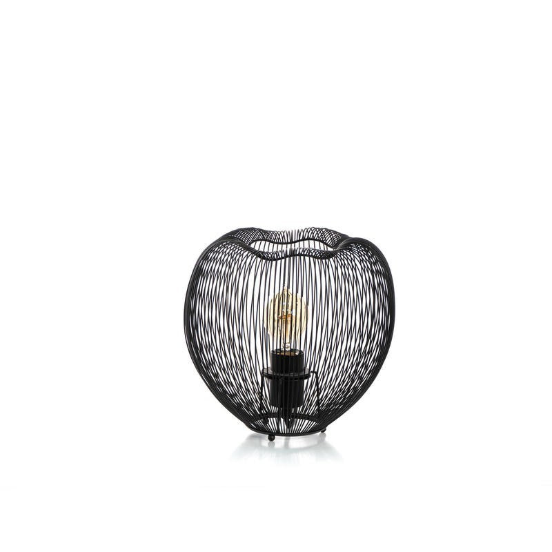 Lámpara de mesa de estilo moderno en negro h 25