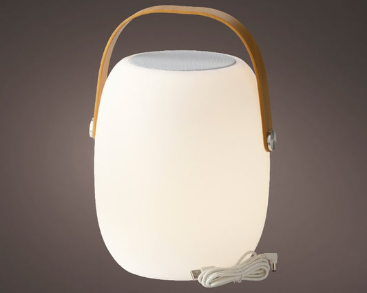 Altavoz LED de exterior blanco cálido