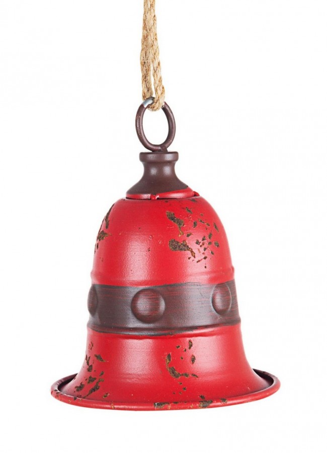 8x Lindy Bell con colgante rojo