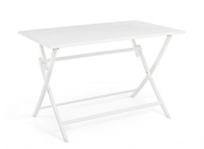 Mesa exterior ELIN aluminio blanco 110x70x h71 cm