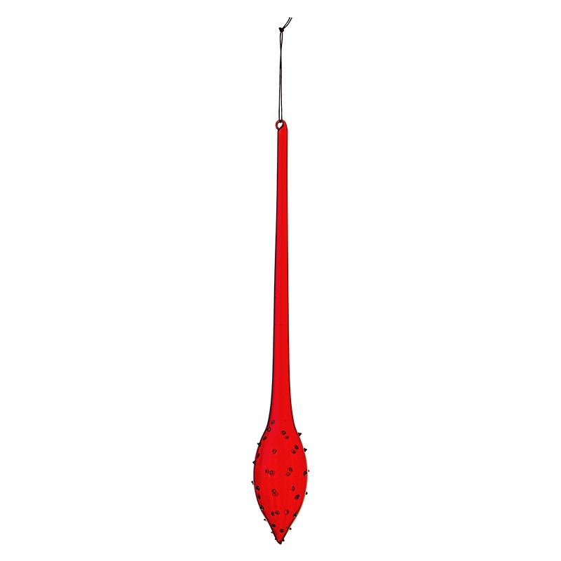 Colgante navideño de cristal rojo DROP 5,5x h40 cm