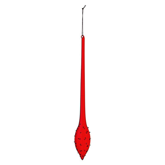 Colgante navideño de cristal rojo DROP 5,5x h40 cm