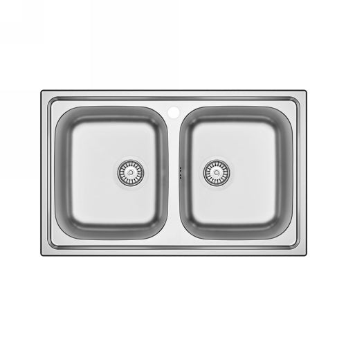 Fregadero encastrable de acero inoxidable 80x50 cm