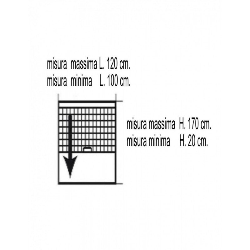 Mosquitera vertical marfil adaptable 120 x 170 cm h