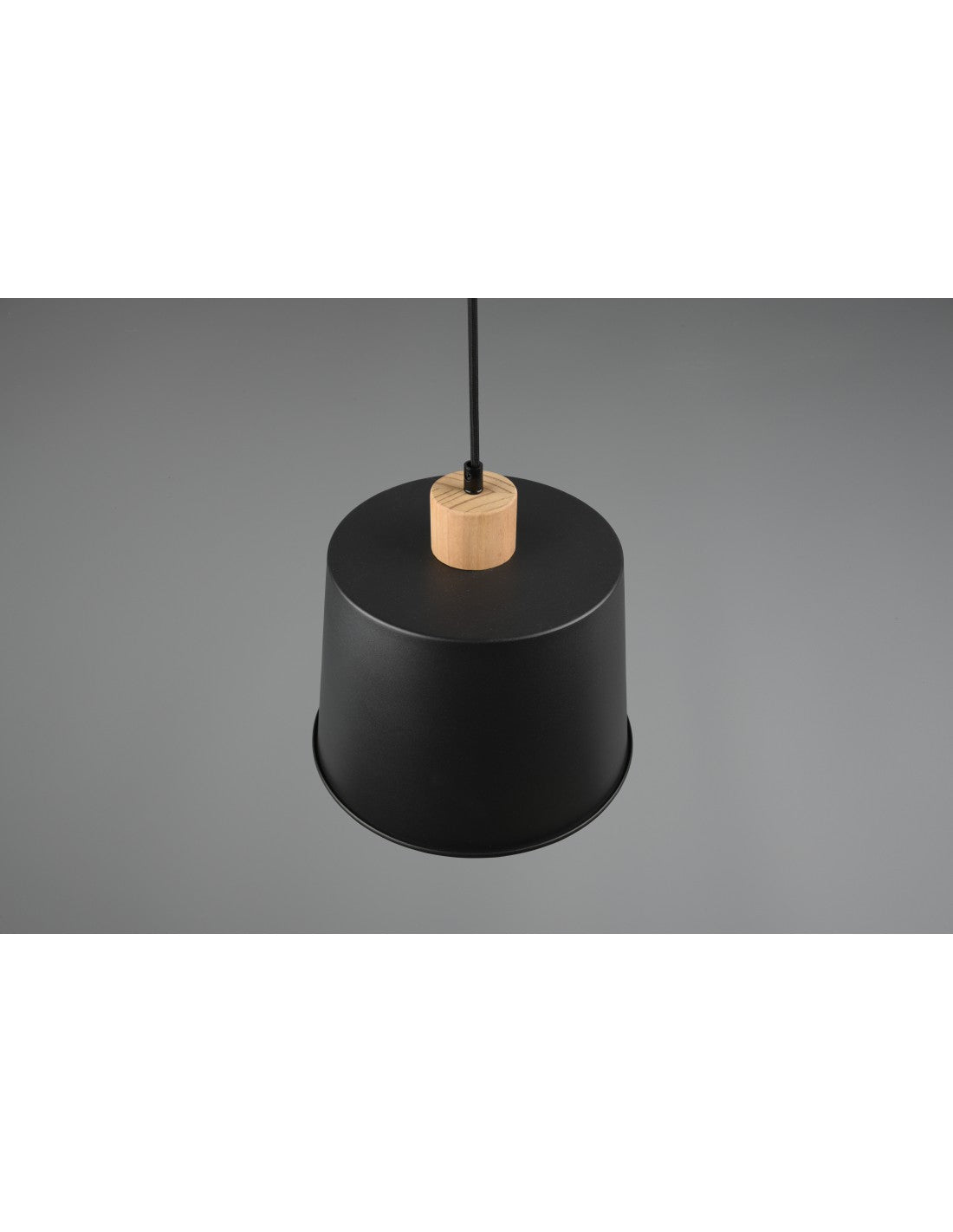 Pantalla de lámpara colgante individual en oro negro Harris Trio Lighting