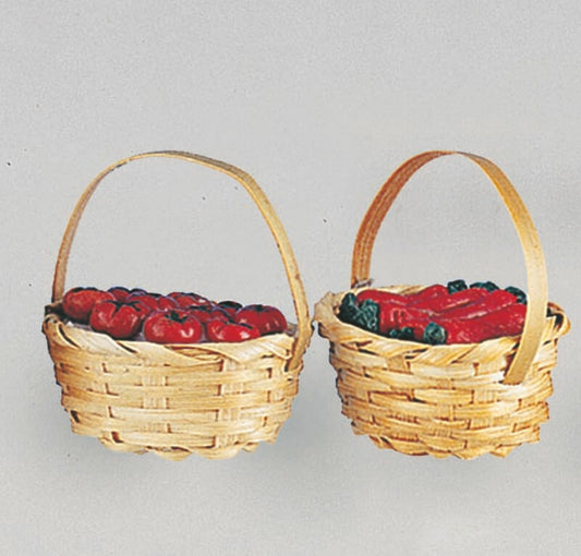 Cesta de frutas decorativa para belén 4,5x H6 cm