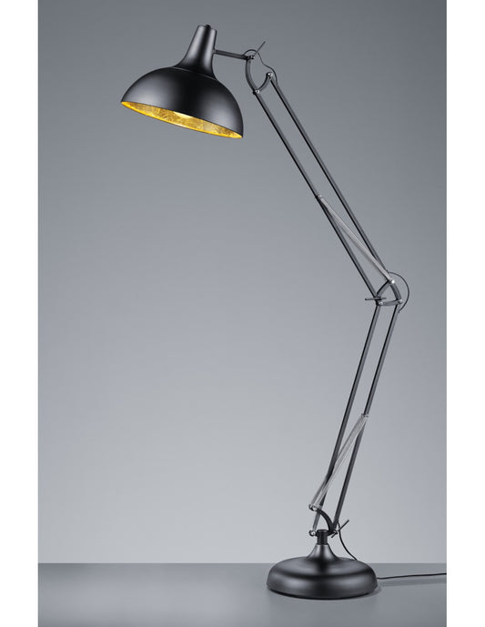 Lámpara de pie Architect Salvador 1 x E27 Negro Regulable Trio Lighting