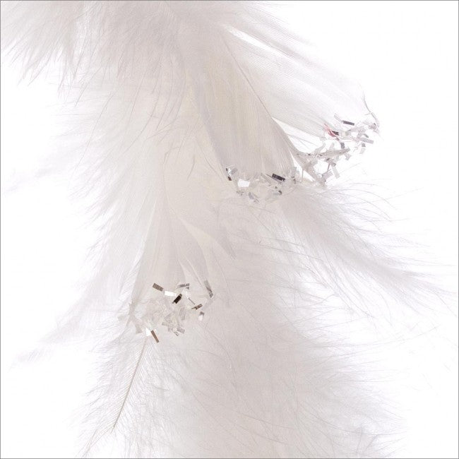 6x Cordel Plumas Softy Blanco 150cm