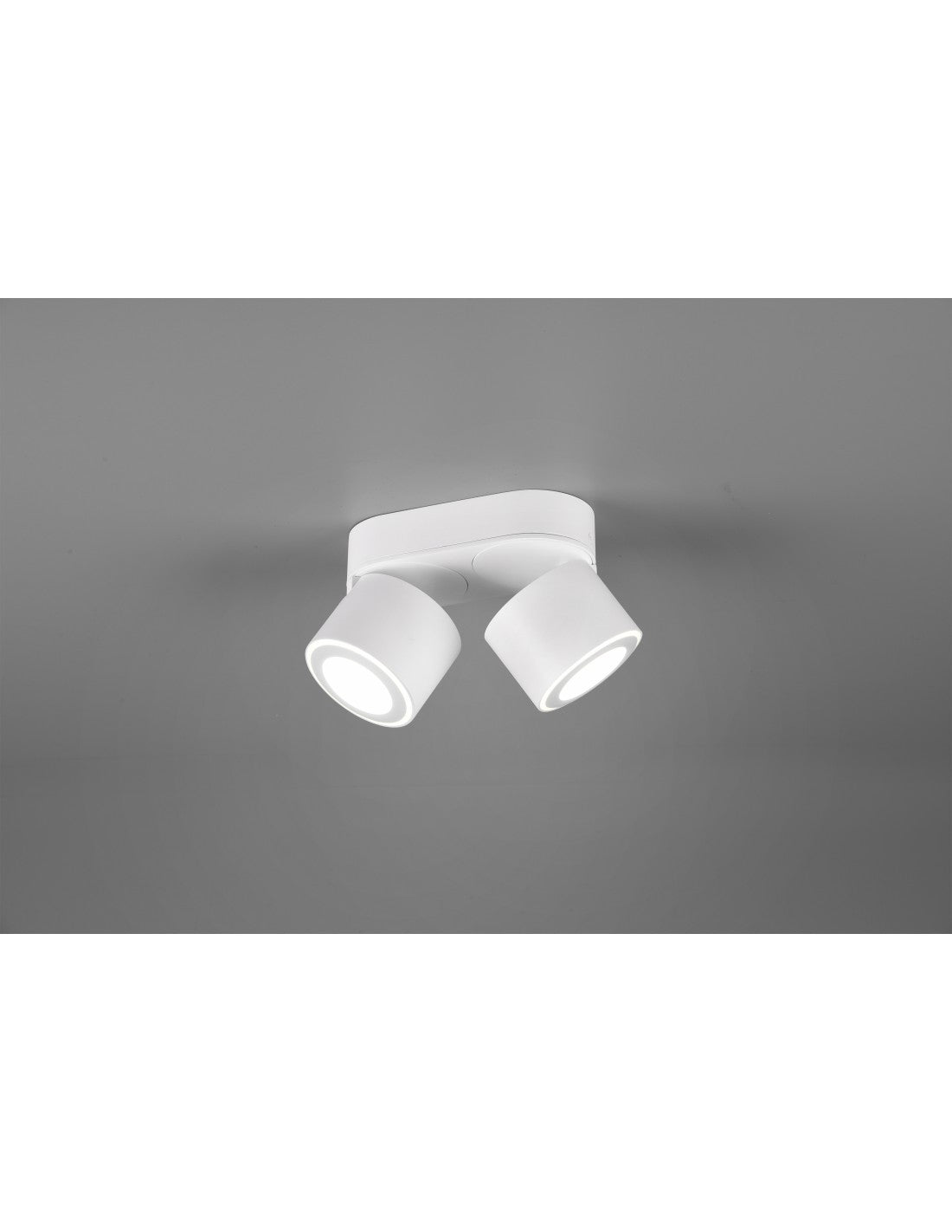 Lámpara de techo 2 focos LED L18 cm Taurus Blanco Trio Lighting