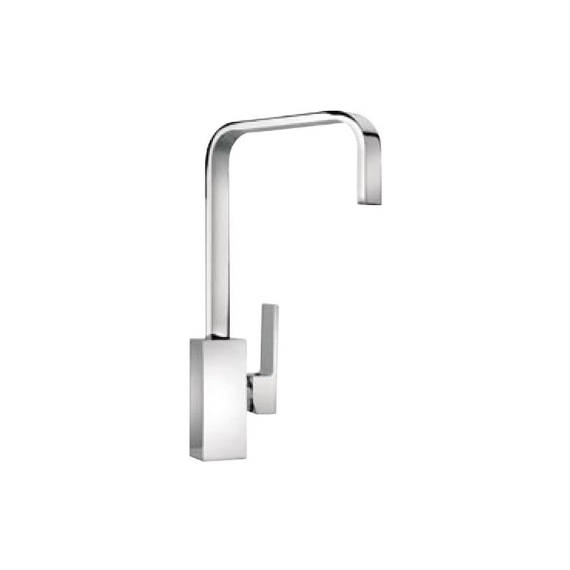 Grifo monomando para fregadero cromado con caño alto regulable