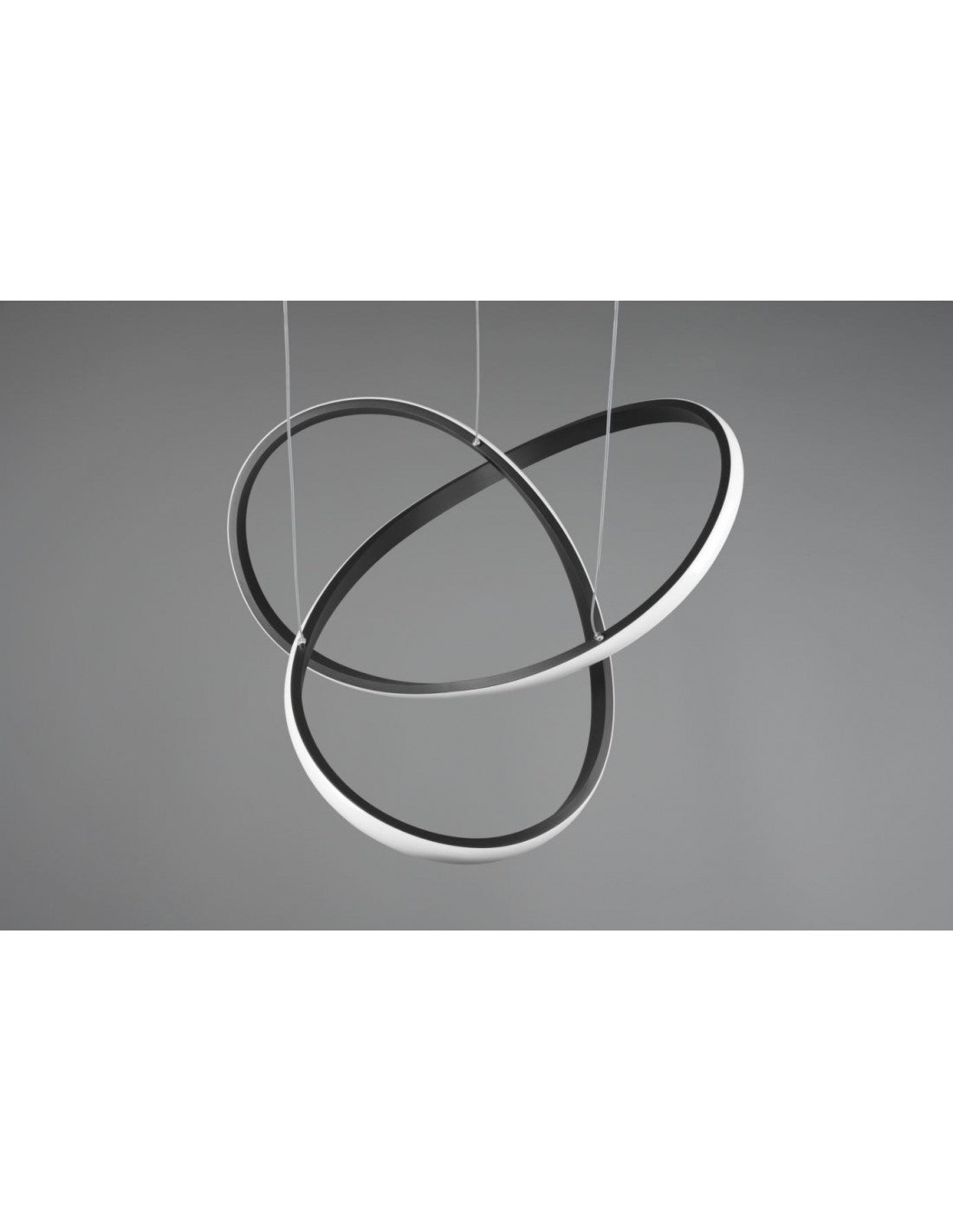 Modern Course Colgante Negro Led Dimmer 27W Ø60 cm Trio Lighting
