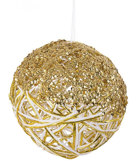 12x Decoración esférica blanca brillante