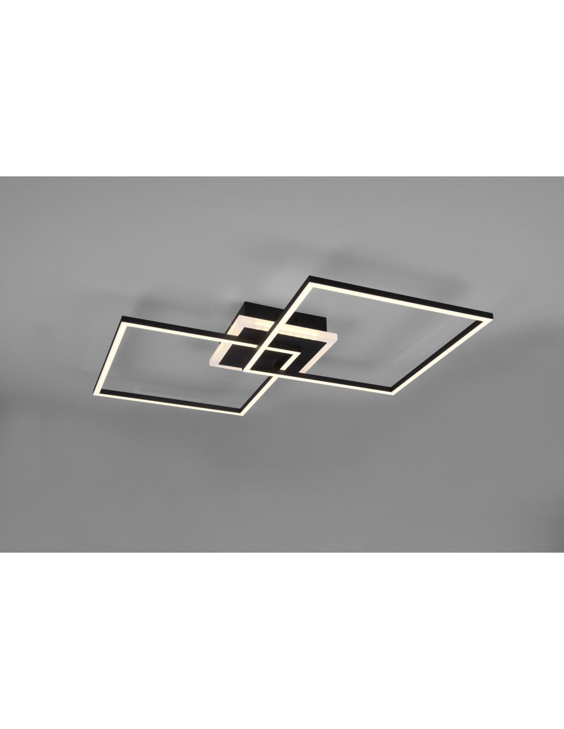 Arribo Plafón Cuadrado Negro LED Regulable Rgbw Trio Lighting