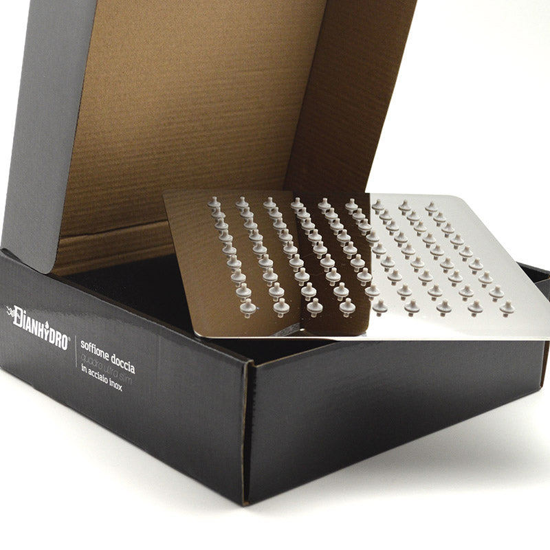 Cabezal de ducha cuadrado ultradelgado en acero inoxidable