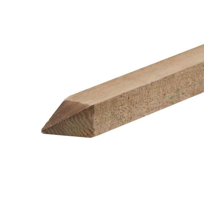 Poste de madera puntiagudo castaño 210 cm