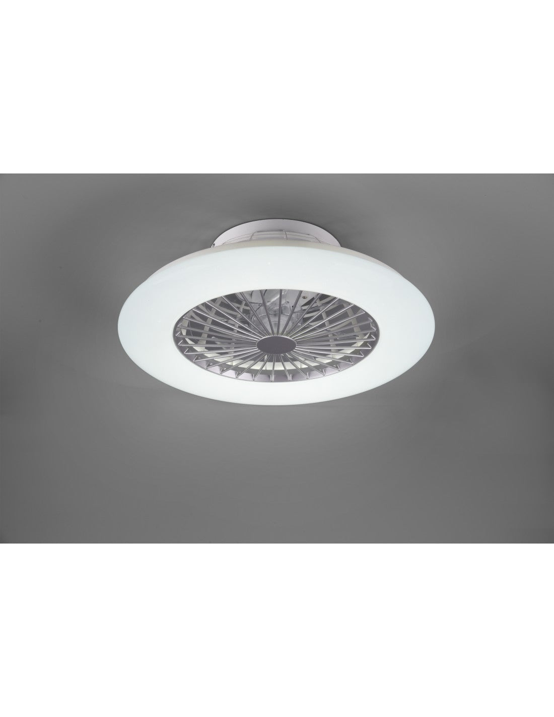 Ventilador de araña LED regulable Stralsund Aluminio Trio Lighting