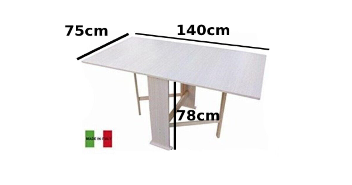 Mesa plegable Susanna blanca 75x45 cm