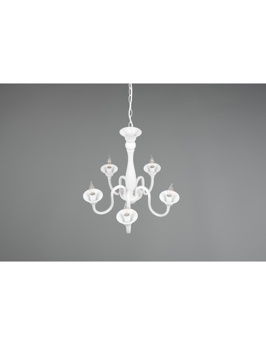 Araña Blanca 5 Luces Con Cadena Elsa Trio Lighting