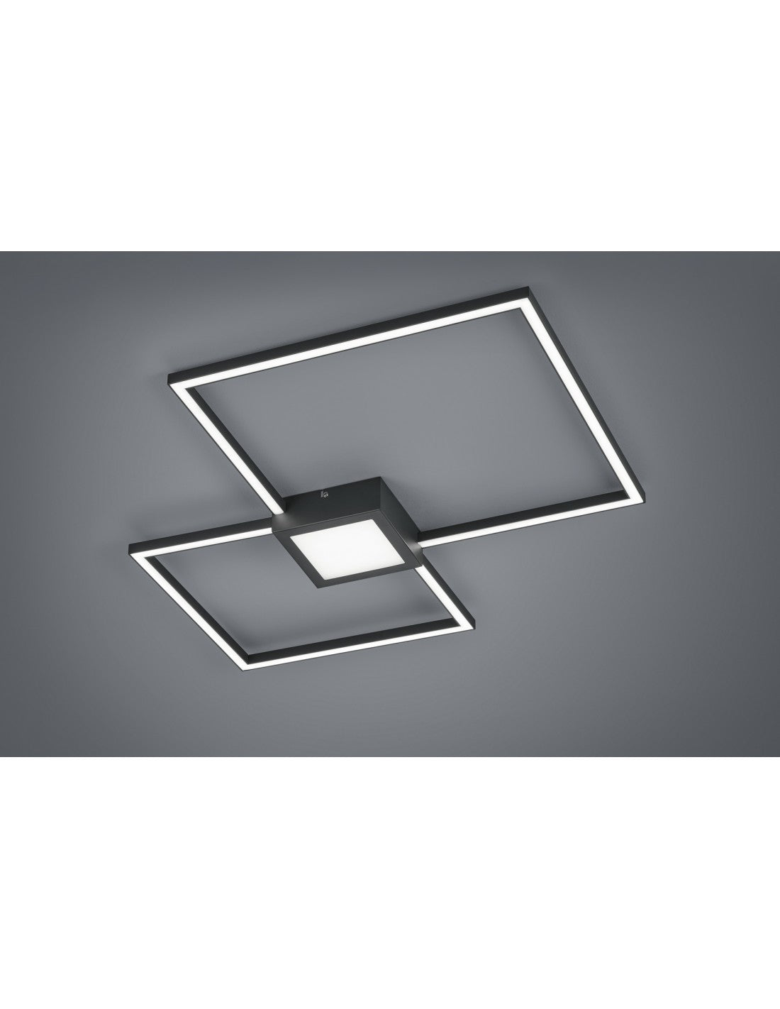 Lámpara de techo LED Hydra Double Square 28w Antracita L65 cm Regulable Trio Lighting