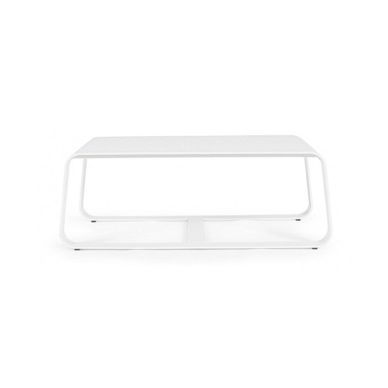 MERRIGAN mesa de centro exterior aluminio blanco 105x62x h38 cm
