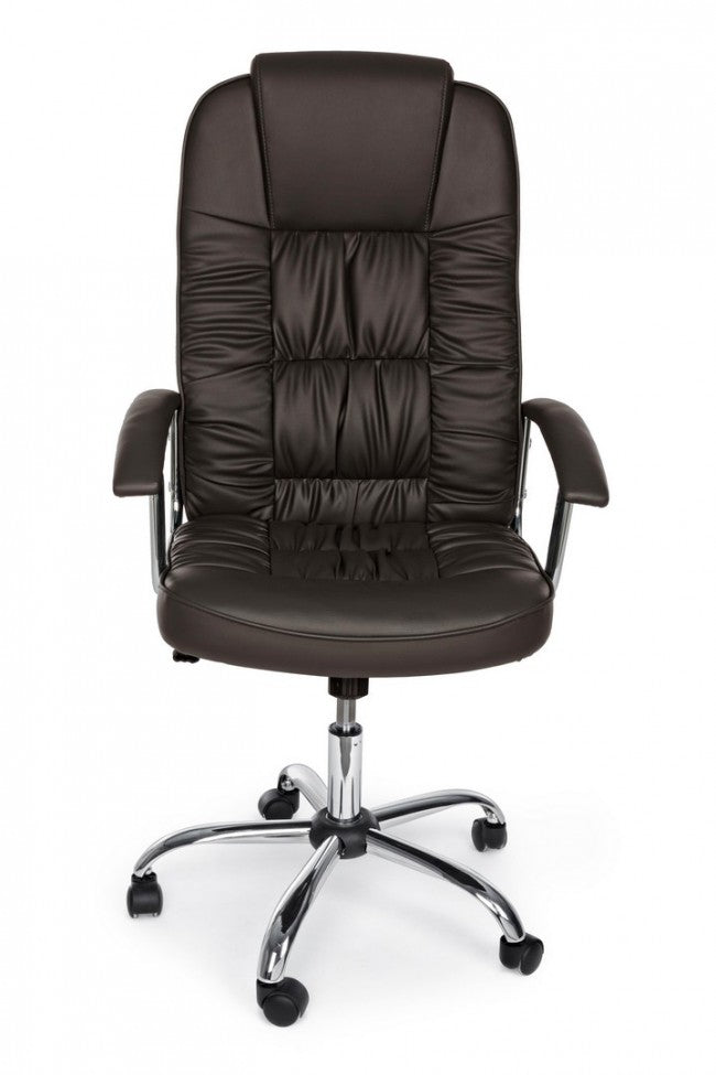 Sillón de oficina Dehli en ecopiel negro