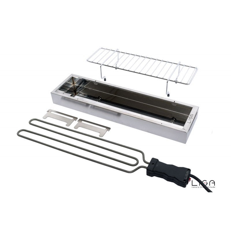 Barbacoa eléctrica fácil transporte 53 x 14 cm