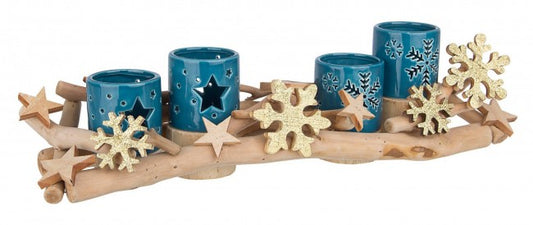 Portavelas 2x 4P Idílico Azul C