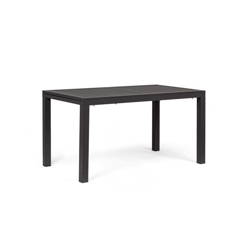 Mesa de exterior extensible en aluminio antracita 140-210x77x h75 cm