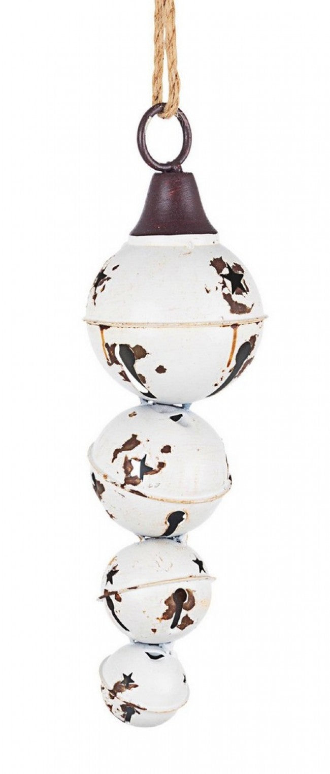 8x 4F Bell Met Colgante Blanco